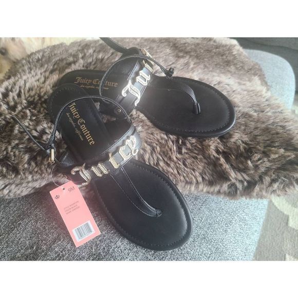 Juicy Couture Shoes - Juicy Couture Black Sandals size 9M